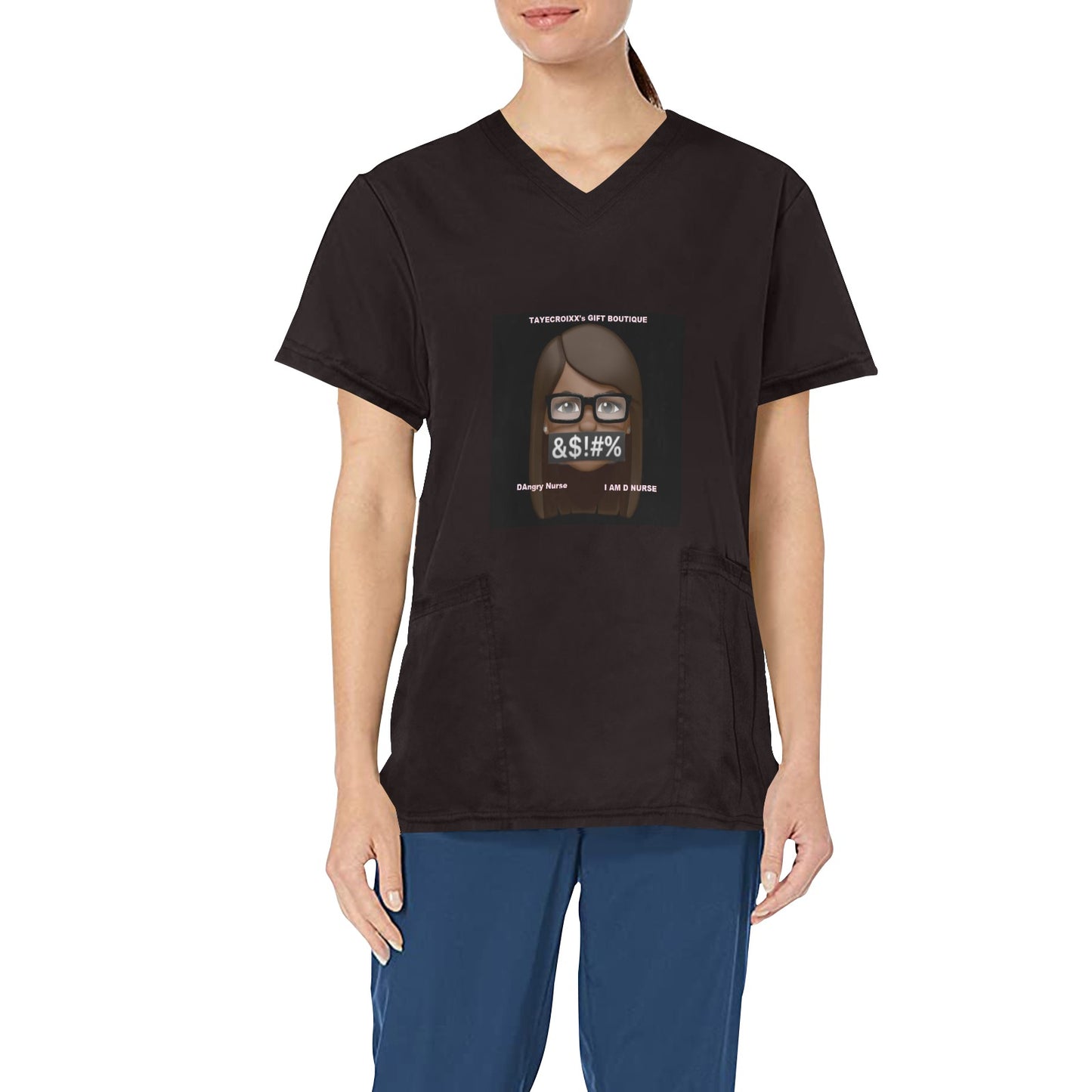 I A M D NURSE Scrub Top