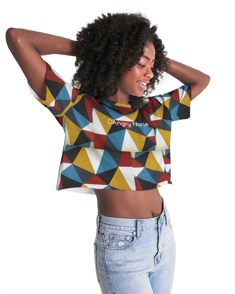 Angry Triangles Women's Lounge Cropped Tee