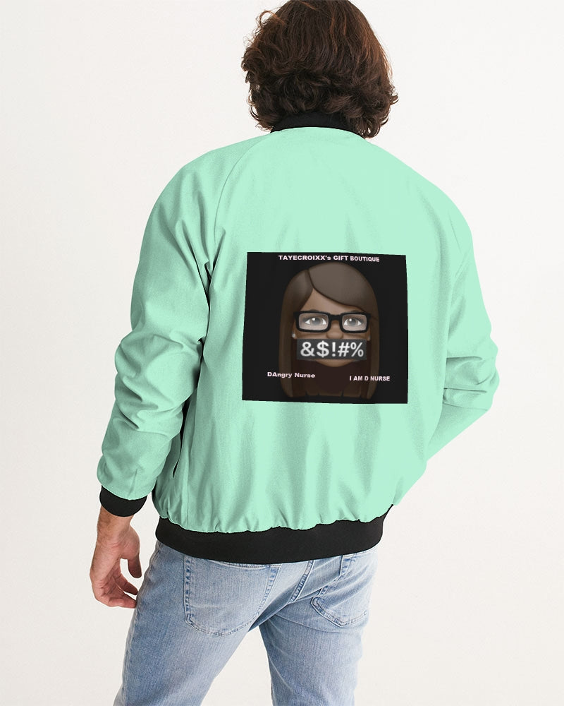 Angry pastel green Men's Bomber Jacket