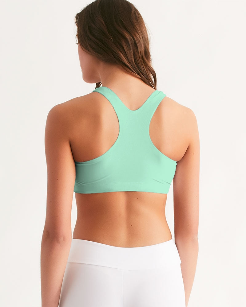 Angry pastel green Women's Seamless Sports Bra