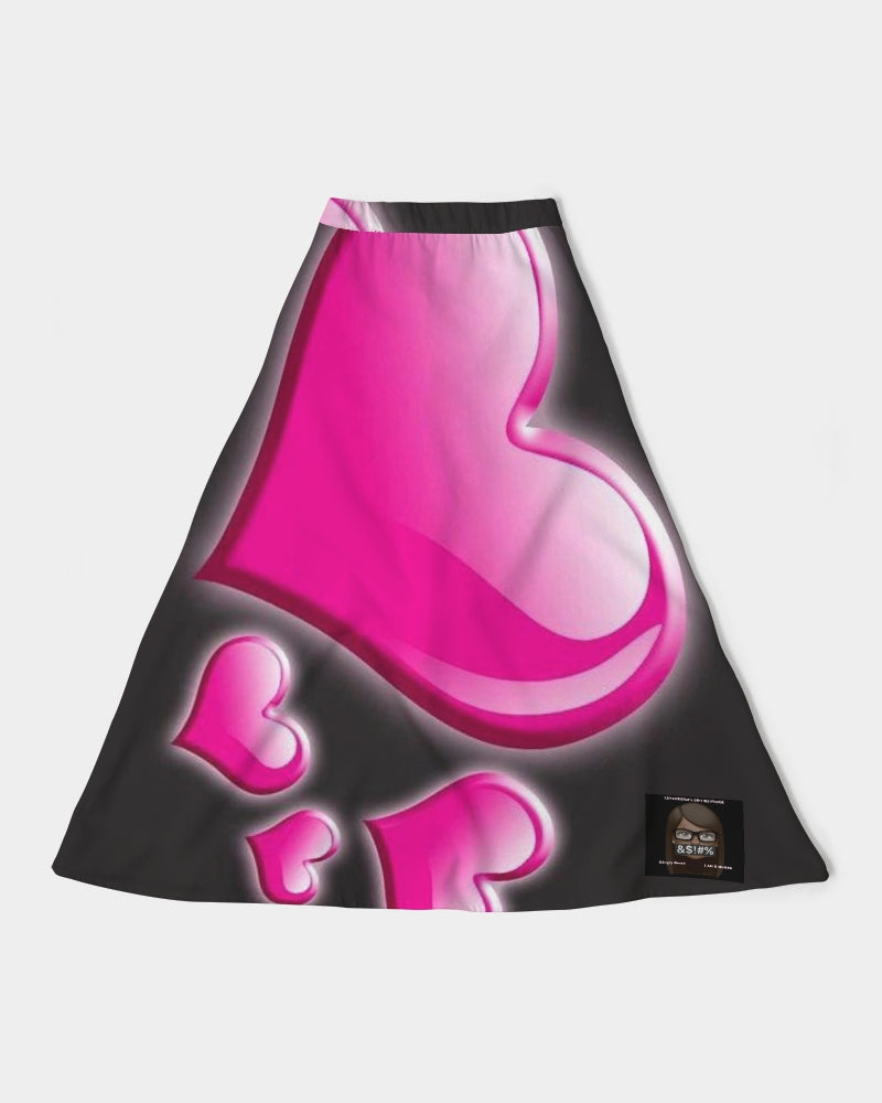 angry heartz Women's A-Line Midi Skirt