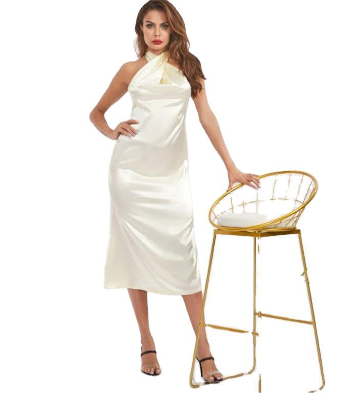 Foreign style hanging neck dress