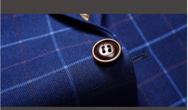 Young Men's Slim Check Three-Piece Set