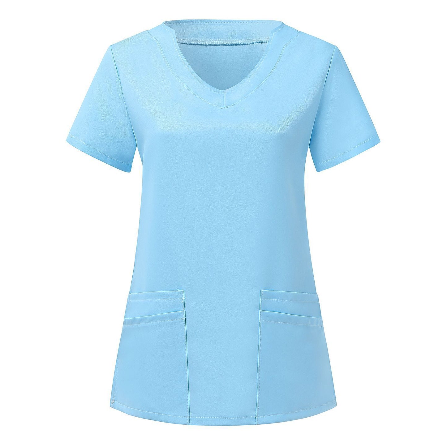 Women's Nurse Work Clothes Pocket V-neck Short Sleeves