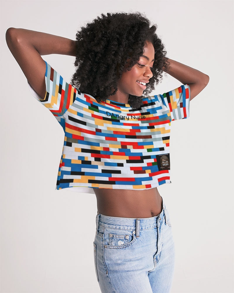 Angry Blocks Women's Lounge Cropped Tee