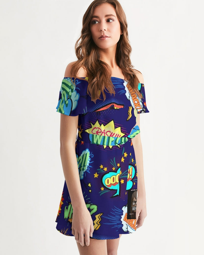 Angry Words Women's Off-Shoulder Dress