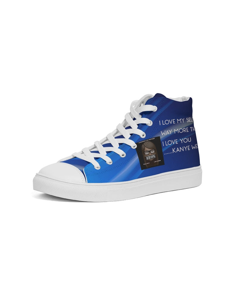 Angry  Blue Women's Hightop Canvas Shoe