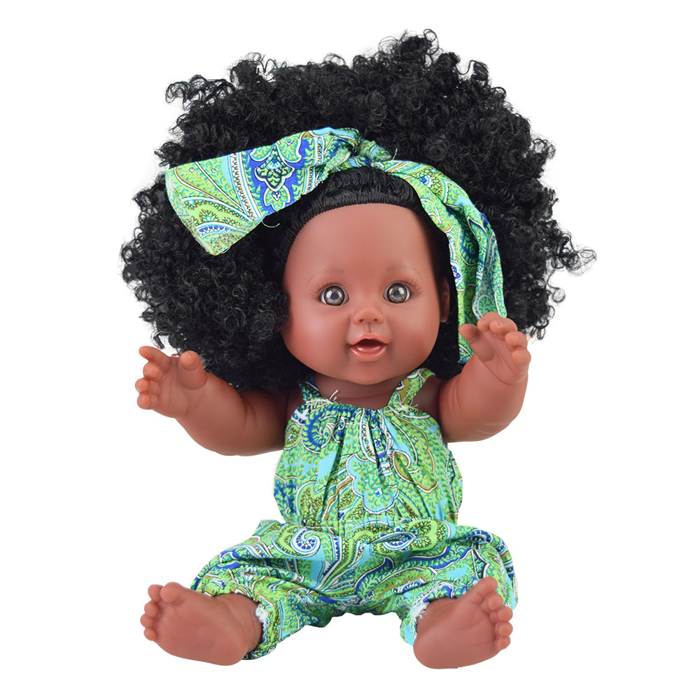 Black African enamel Children's Princess Doll