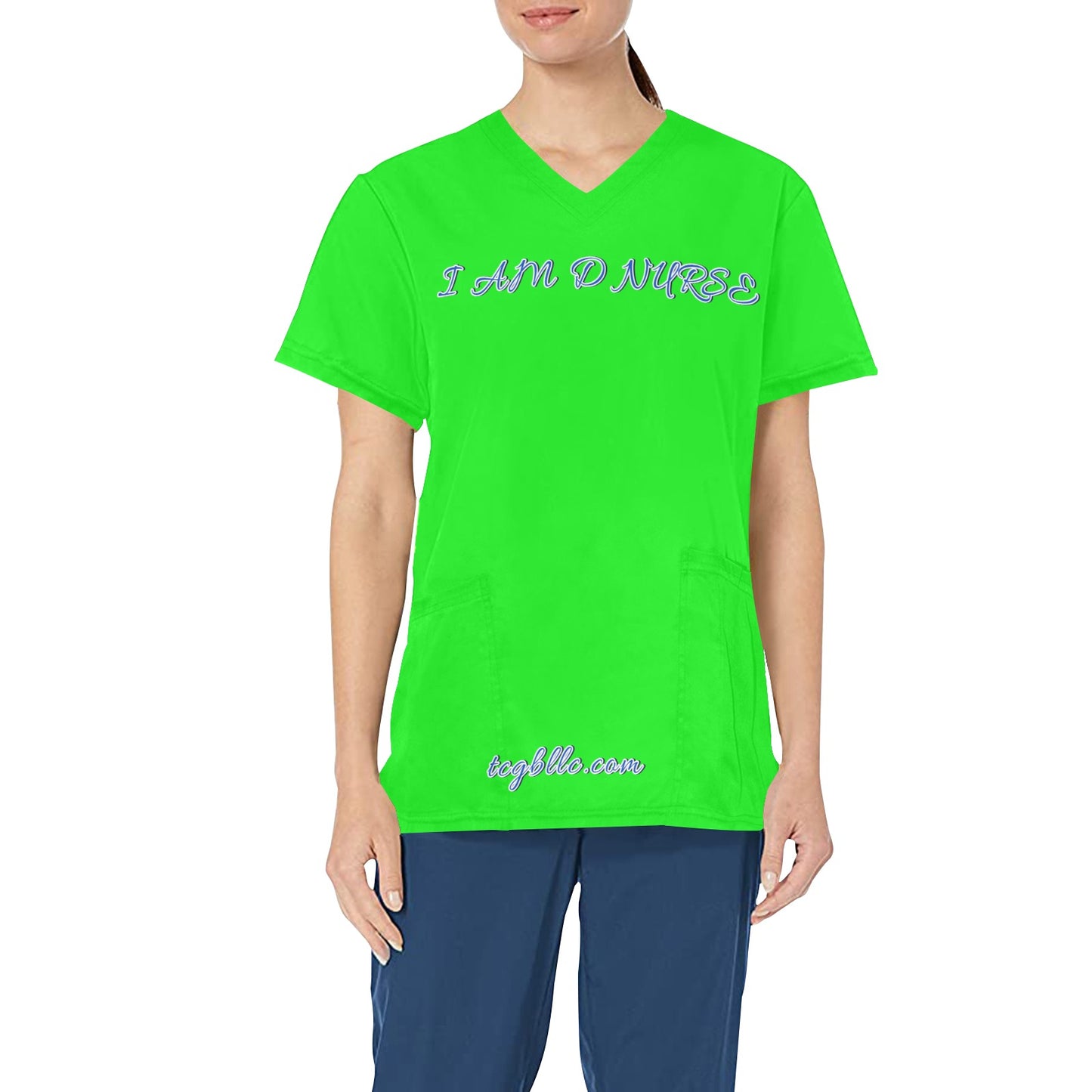 I AM D NURSE Scrub Top
