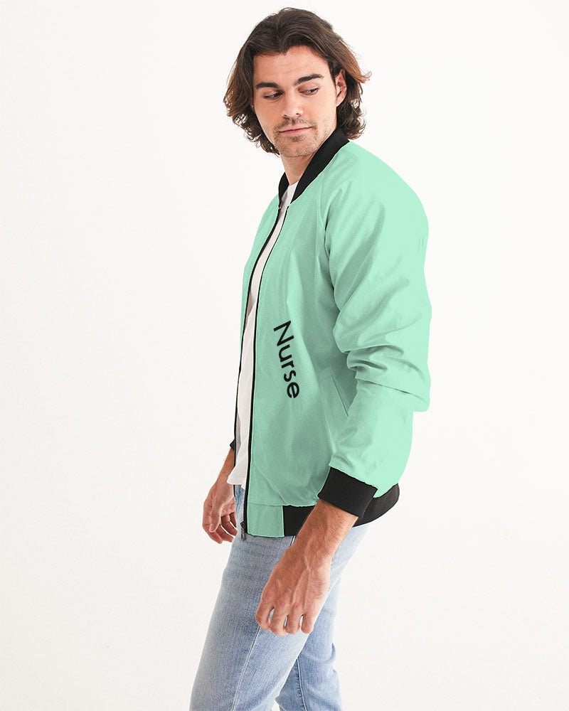 Angry pastel green Men's Bomber Jacket