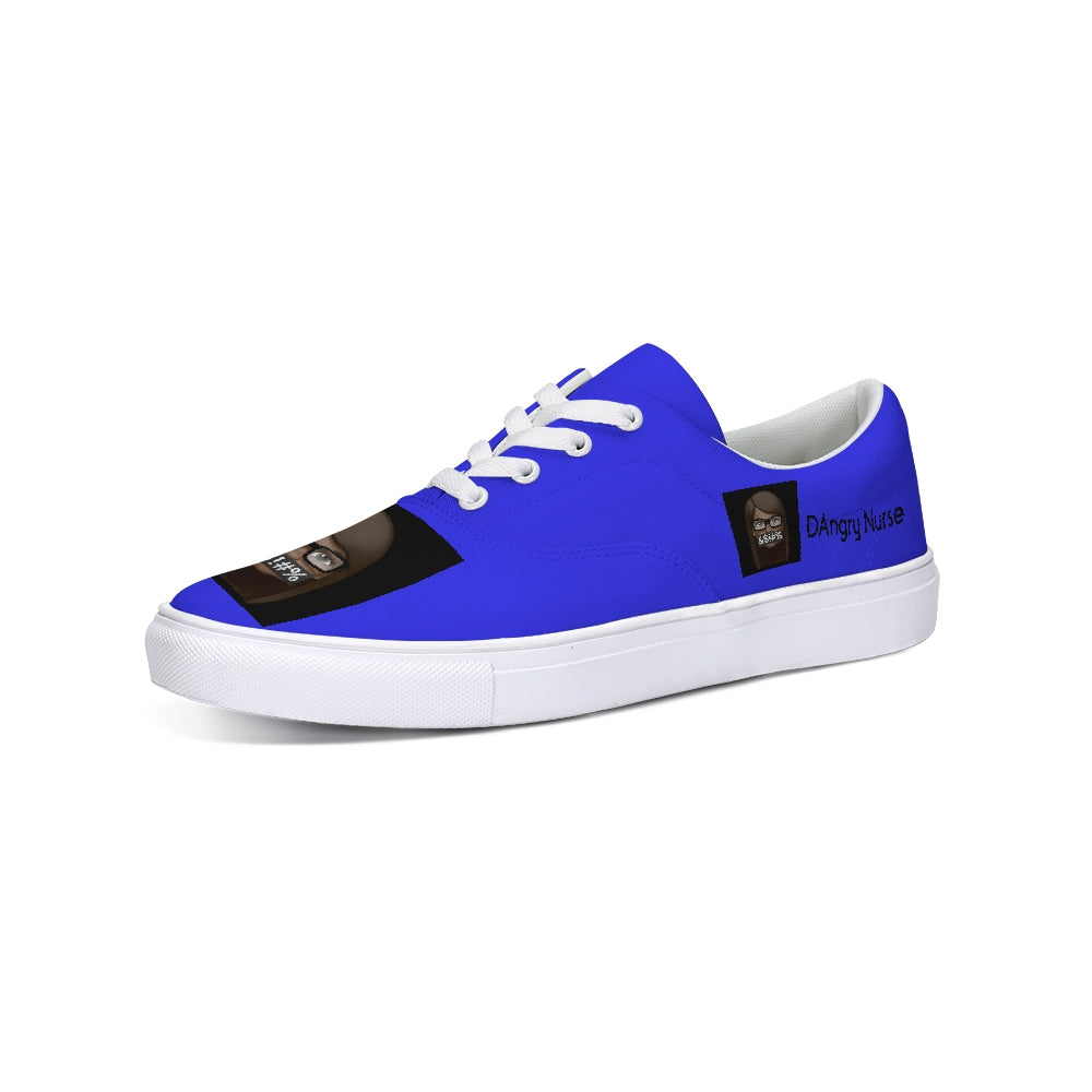 DAngry Nurse Blue Lace Up Canvas Shoe