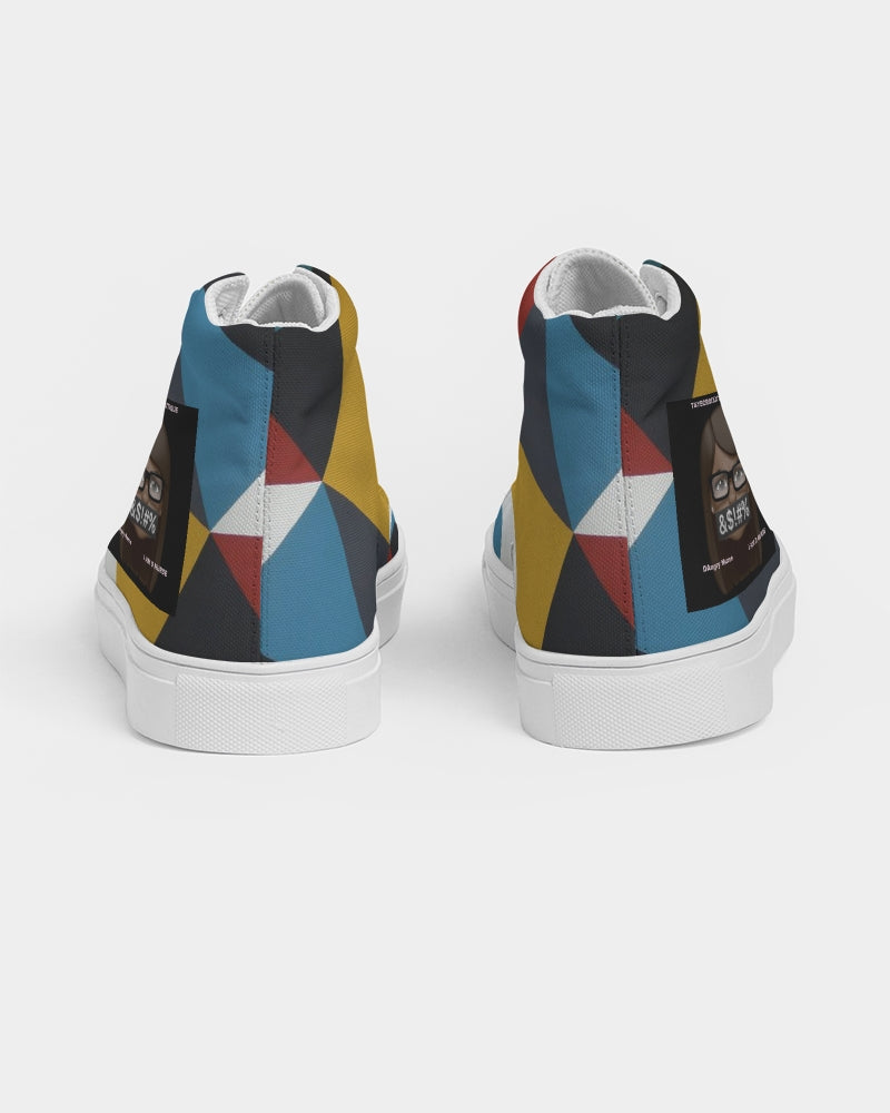 Angry Triangles Women's Hightop Canvas Shoe
