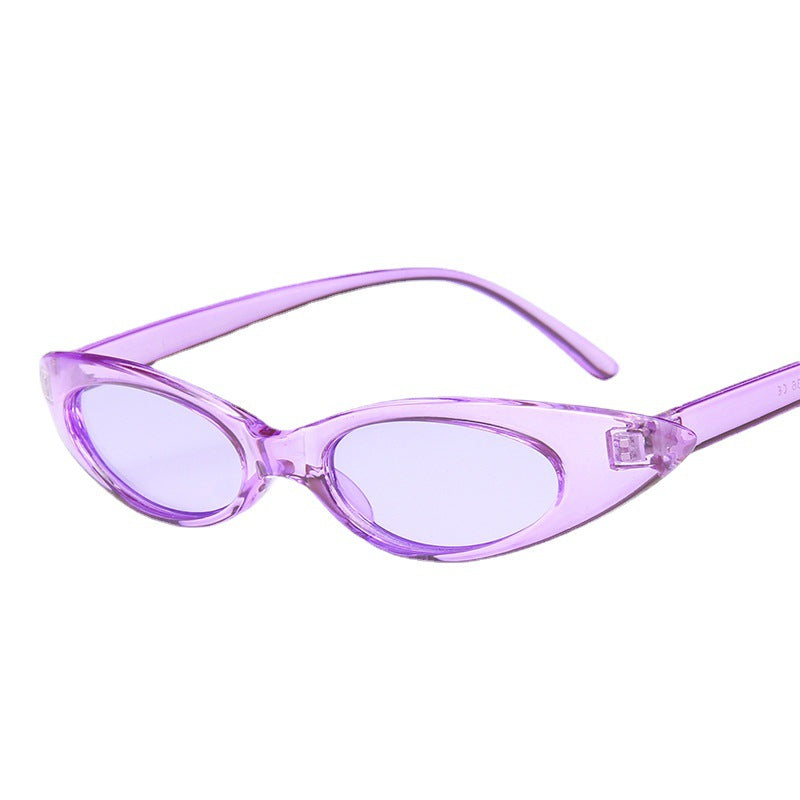 Small Frame Cat Eye Sunglasses Bright Jelly Retro
