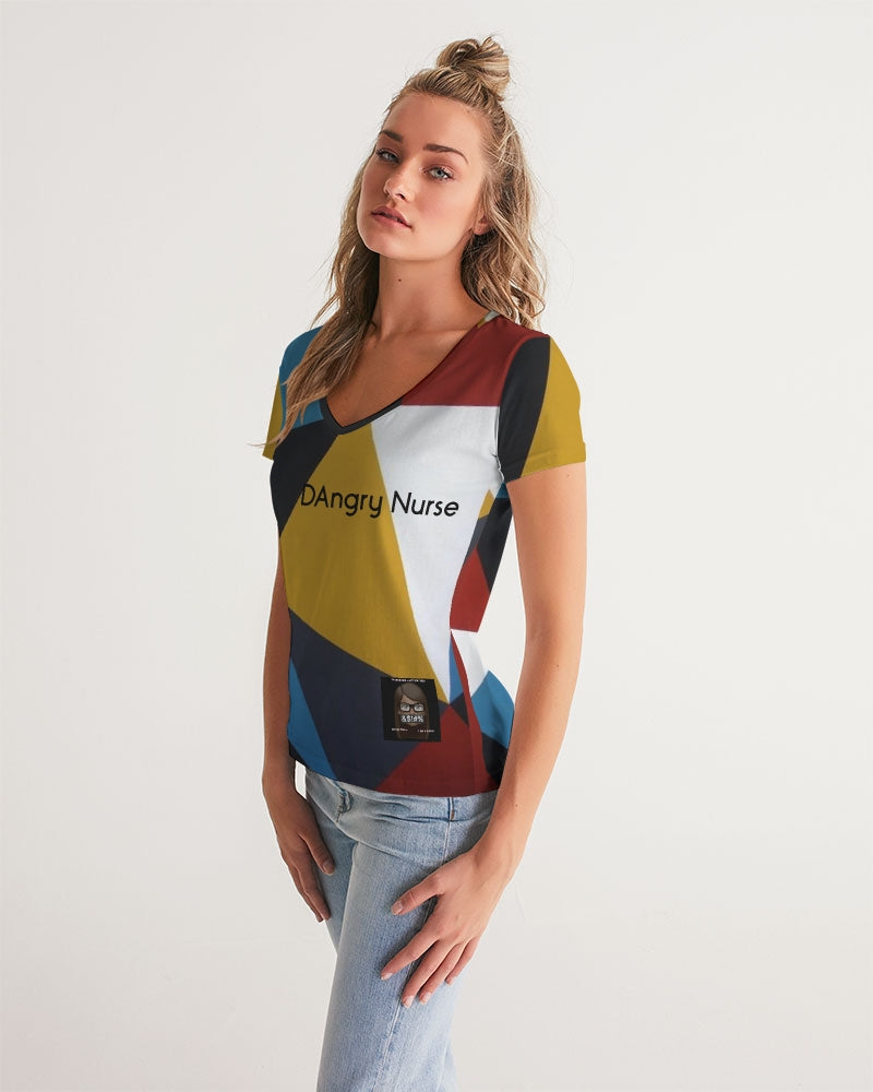 Angry Triangles Women's V-Neck Tee