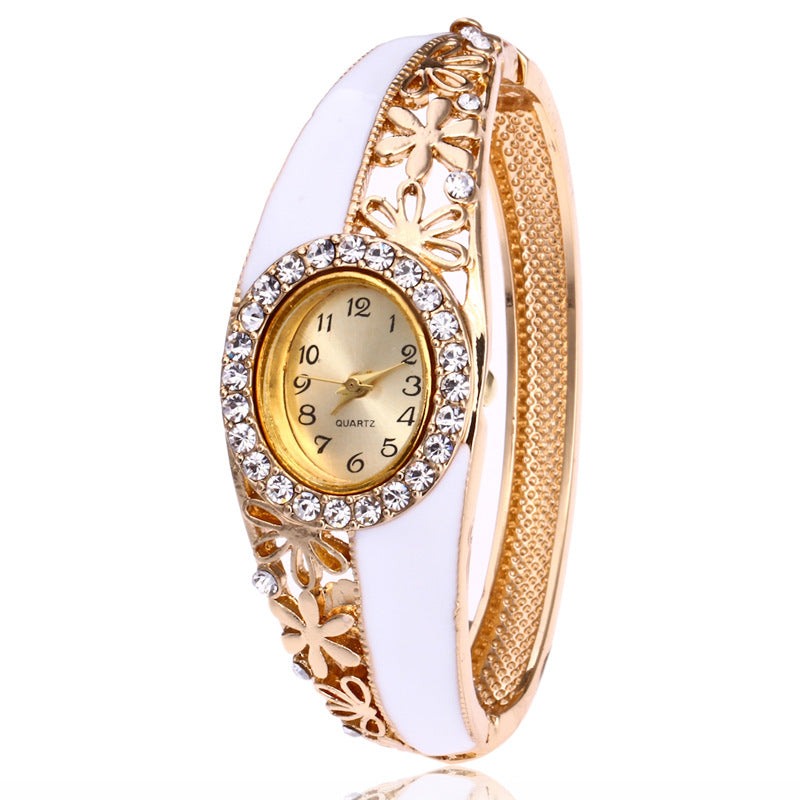 Diamond ladies bracelet watch