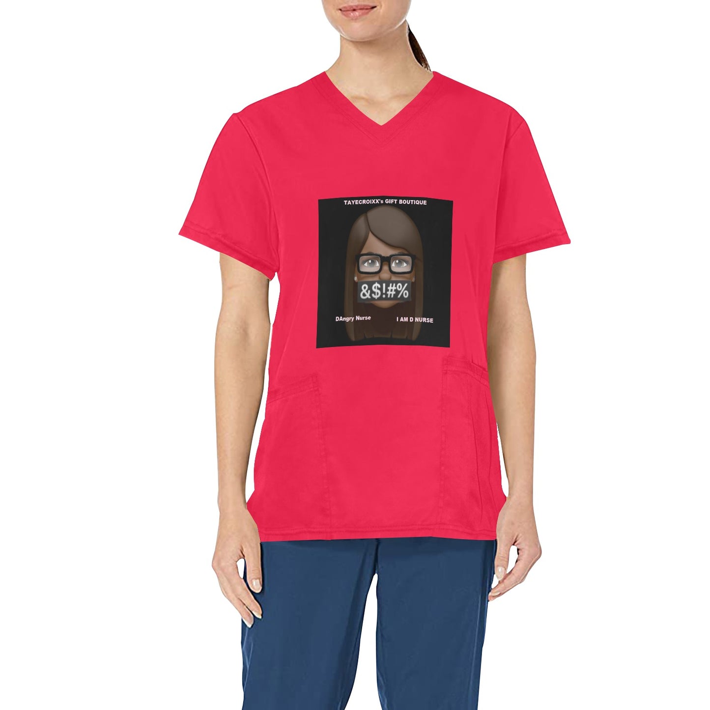 I AM D NURSE Scrub top