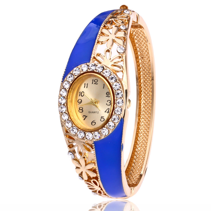 Diamond ladies bracelet watch