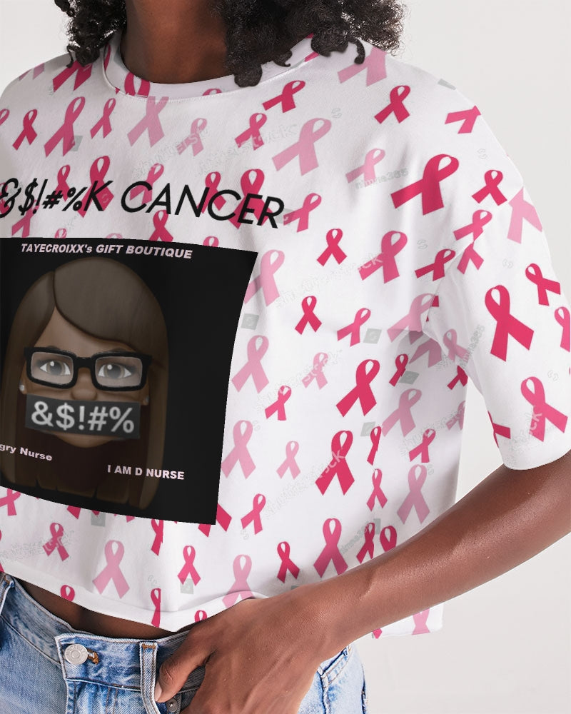 Special Edition F&$!#%K CANCER Women's Lounge Cropped Tee