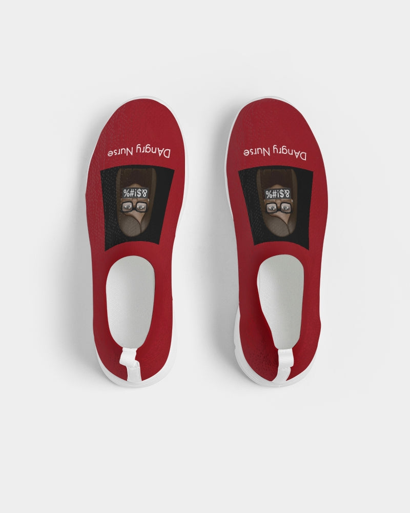 red Women's Slip-On Flyknit Shoe