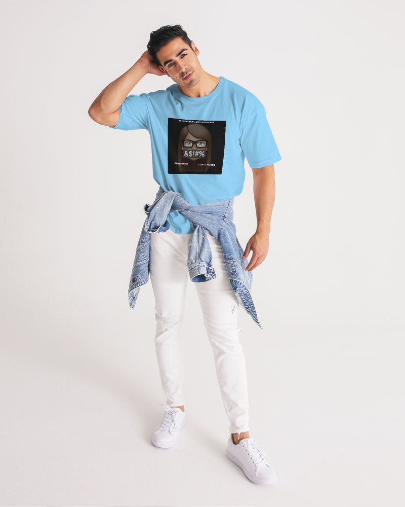 Angry pastel blue Men's Premium Heavyweight Tee