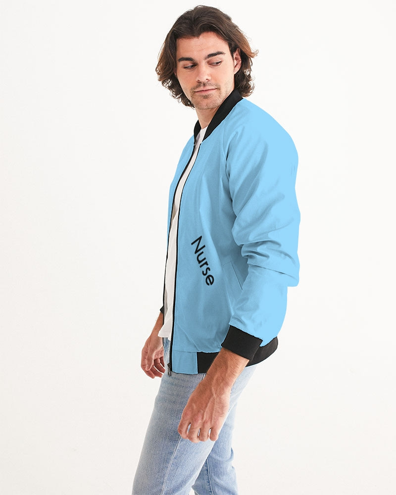 Angry pastel blue Men's Bomber Jacket