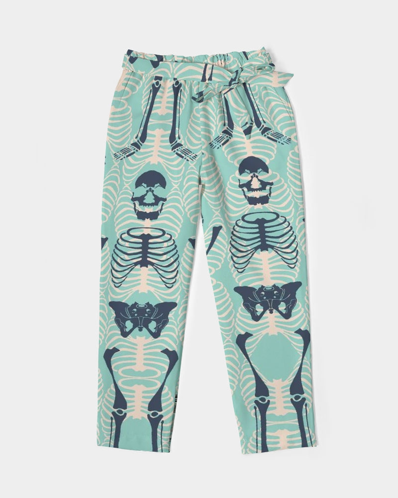 ANGRY SKELeton Women's Belted Tapered Pants