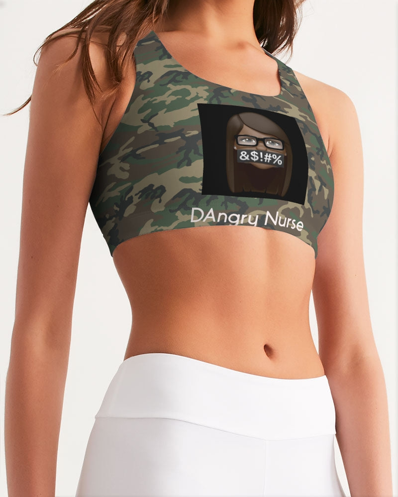 Brown-camo Women's Seamless Sports Bra
