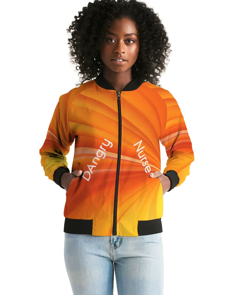 angry orange Women's Bomber Jacket