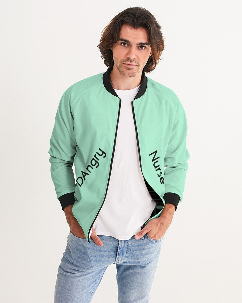 Angry pastel green Men's Bomber Jacket