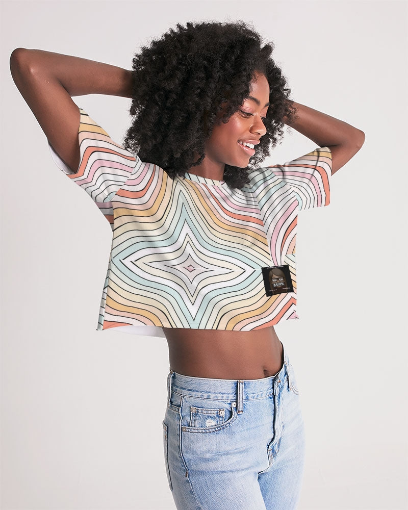 Angry waves Women's Lounge Cropped Tee