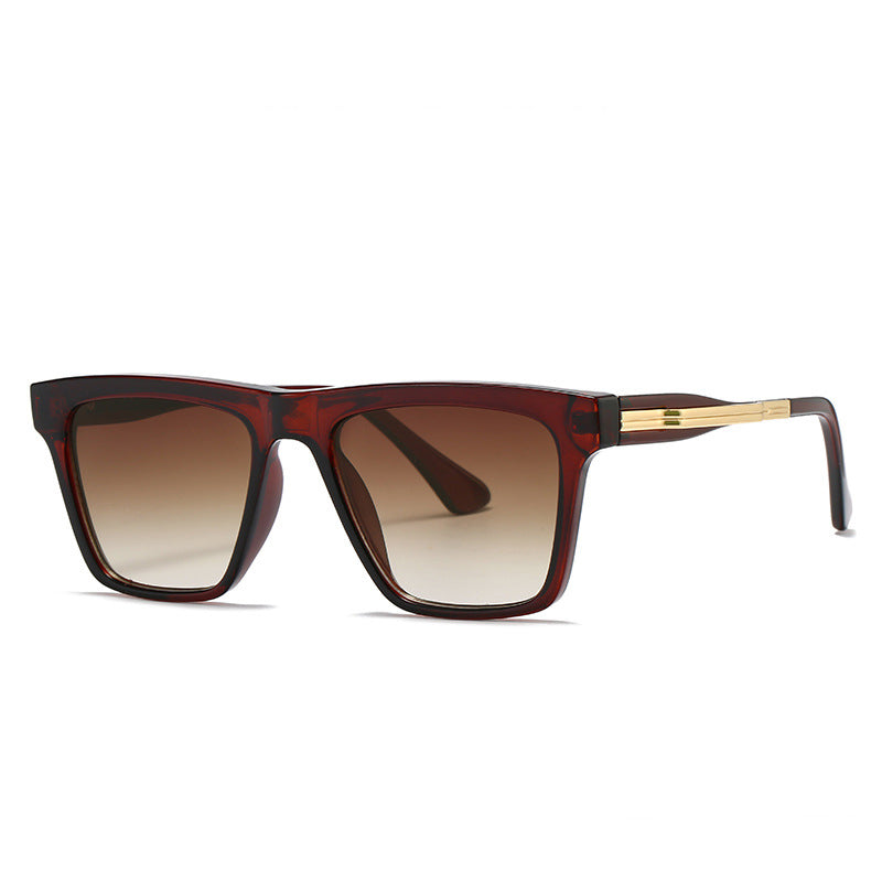 European And American Fashion Striped Leopard Frame Sunglasses