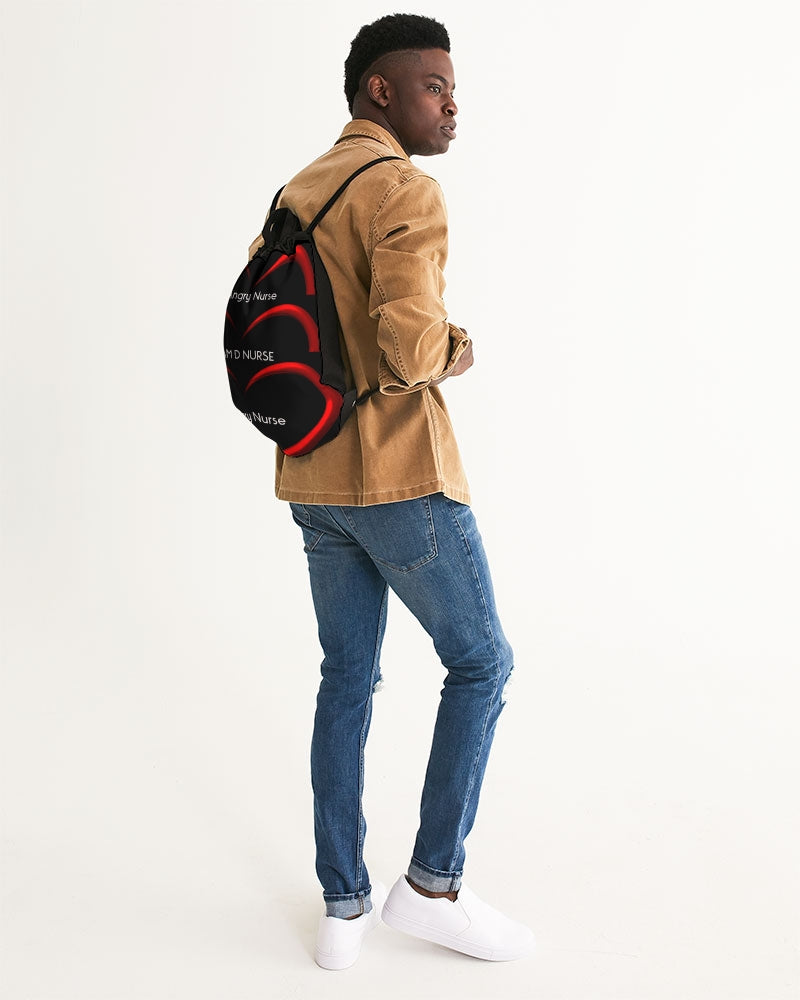 Angry Hearts Canvas Drawstring Bag