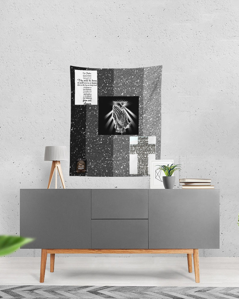 black prayer Tapestry 51"x60"