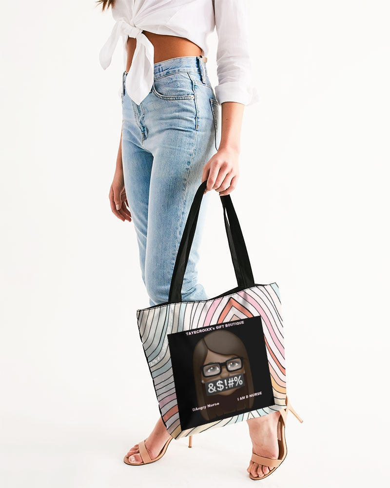 Angry waves Canvas Zip Tote