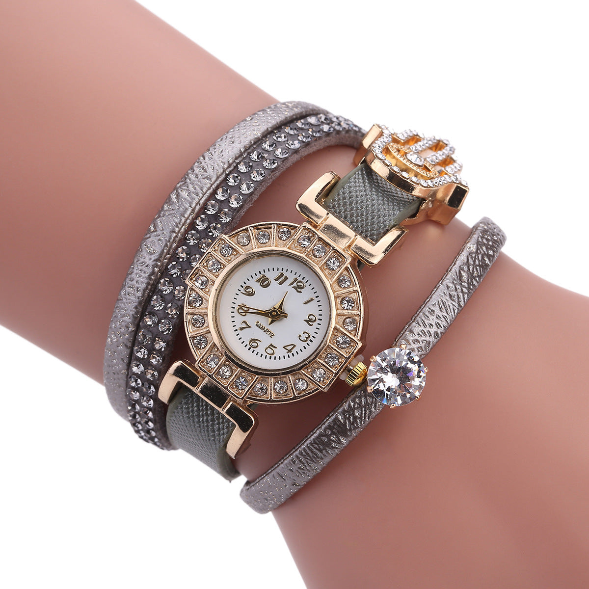 Fashion diamond decorated quartz watch