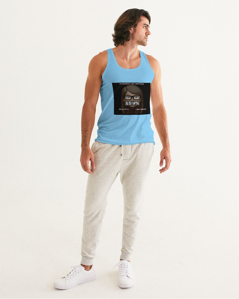 Angry pastel blue Men's Tank