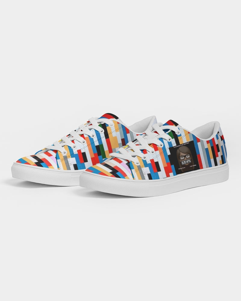 Angry Blocks Women's Faux-Leather Sneaker