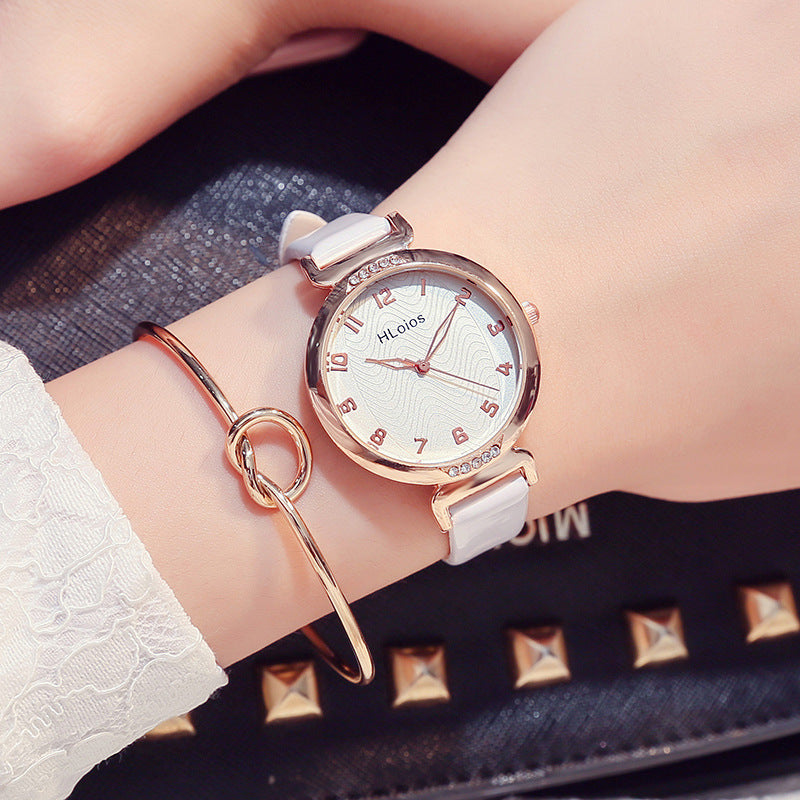 Waterproof Casual Diamond-Studded Ladies Belt Watch Ladies