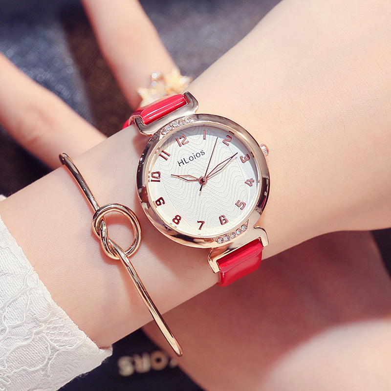 Waterproof Casual Diamond-Studded Ladies Belt Watch Ladies