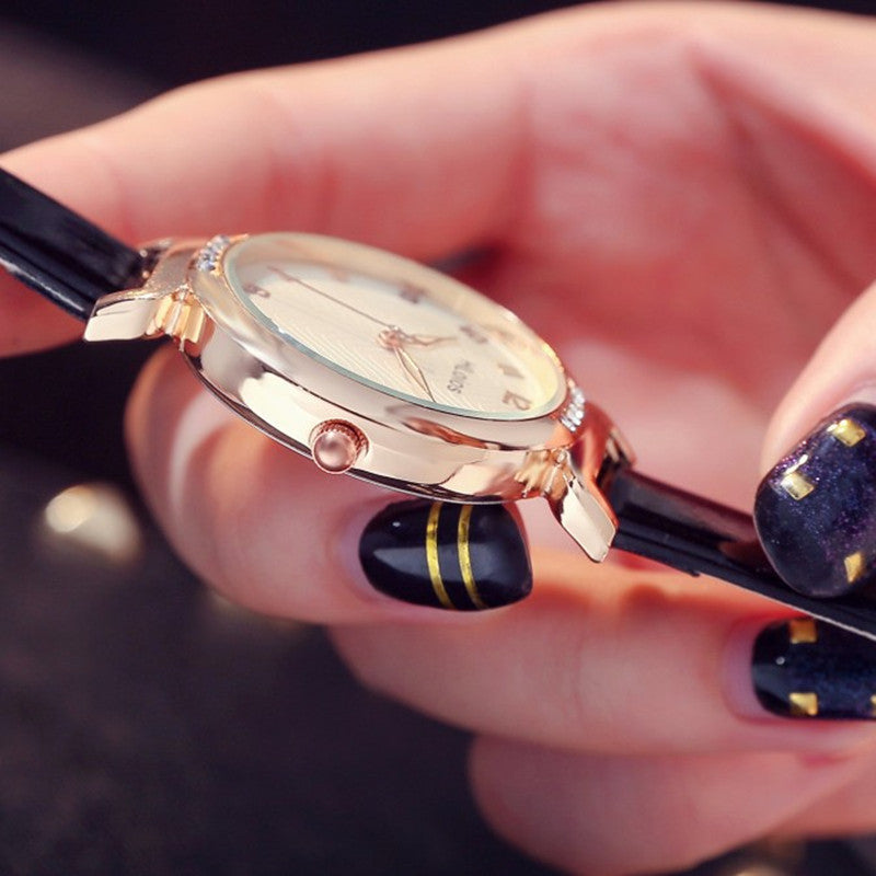 Waterproof Casual Diamond-Studded Ladies Belt Watch Ladies