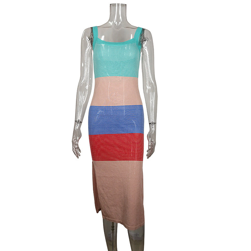 Suspender knitted dress