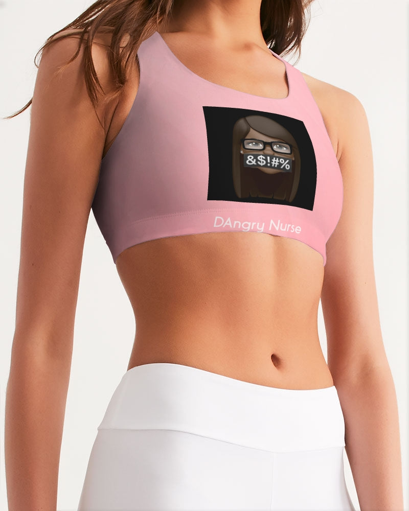 Angry Pink Women's Seamless Sports Bra
