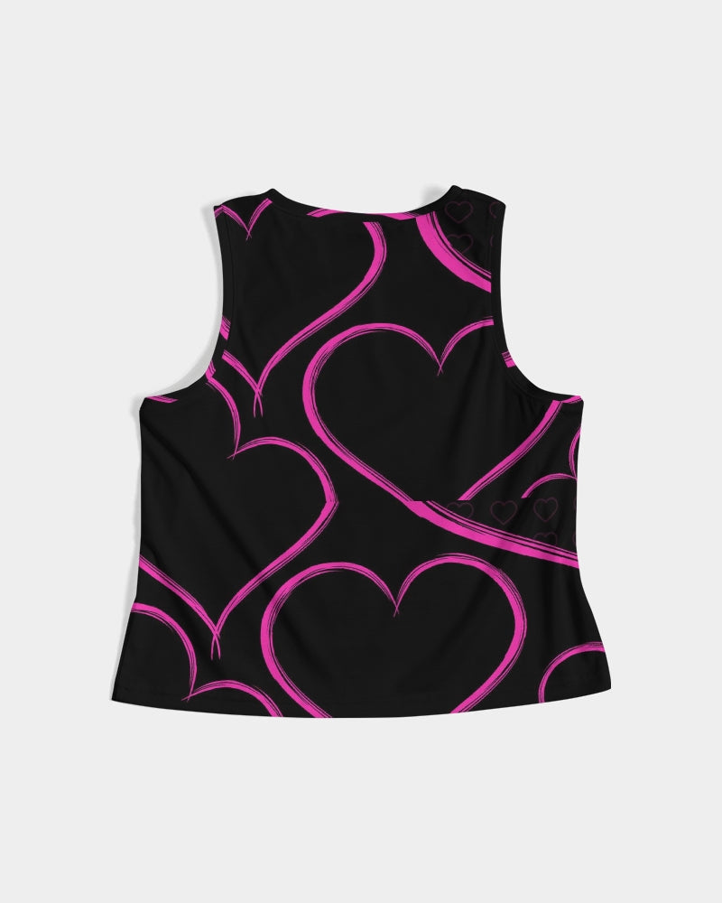 Angry hearts Women's Cropped Tank
