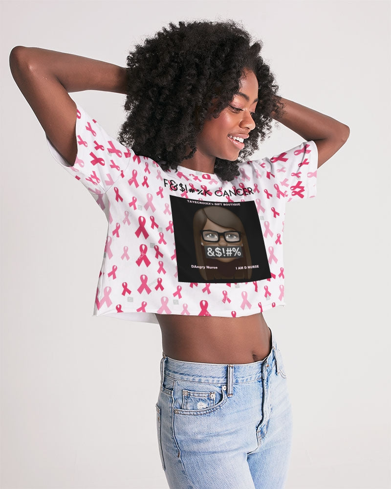 Special Edition F&$!#%K CANCER Women's Lounge Cropped Tee