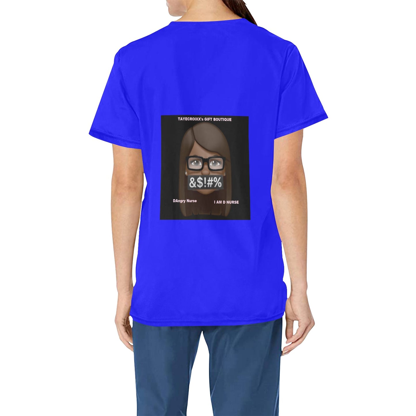 I AM D NURSE Scrub Top
