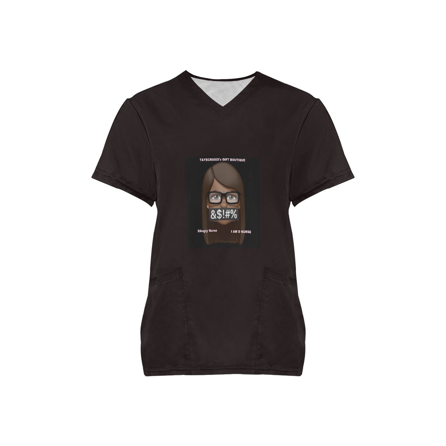 I A M D NURSE Scrub Top