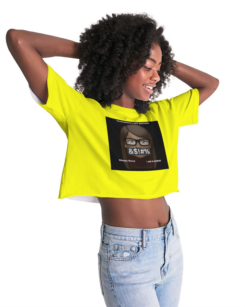 Angry Yellow Women's Lounge Cropped Tee