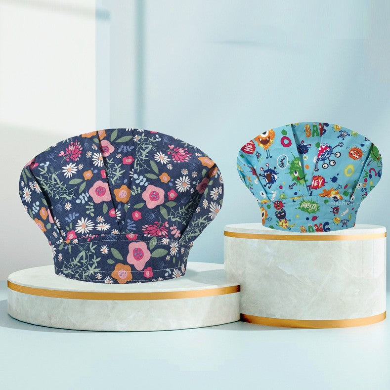 Printed Cute Little Animal Nurse Hat