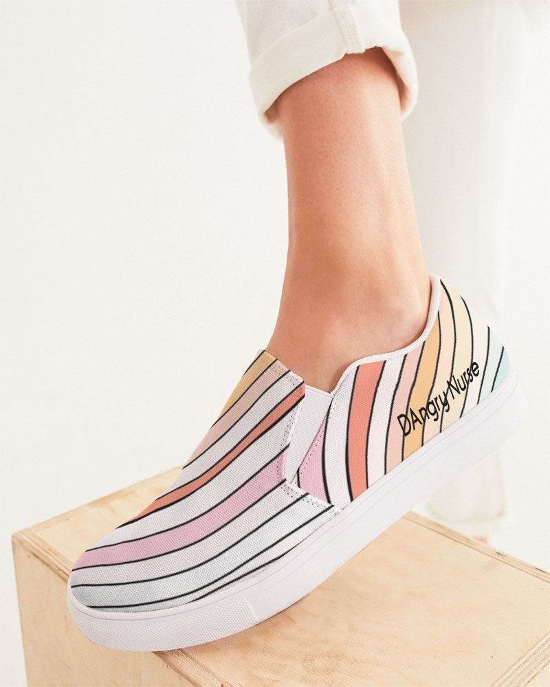 Angry waves Women's Slip-On Canvas Shoe