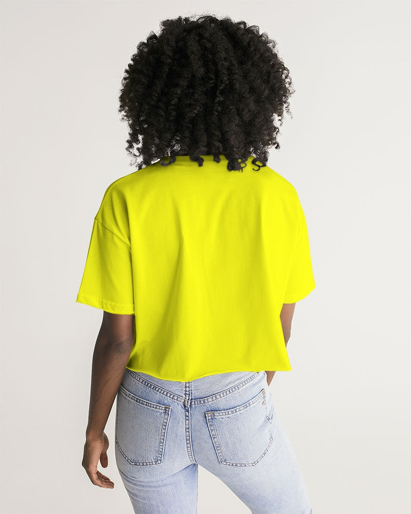 Angry Yellow Women's Lounge Cropped Tee